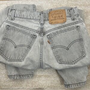 Levi's 951 Jeans Vintage 90s Grunge Orange Tab Faded Grey Tapered Leg 8 Short
